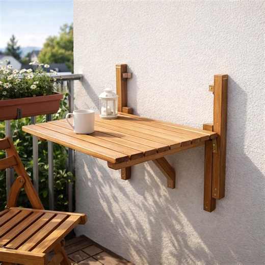 Balcony Folding Table Plans PDF | DIY Wall Mounted Drop Leaf Table - Etsy
