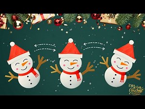 DIY Moving Paper Snowman | Easy Christmas Craft for Kids | Cute Kinetic Snowman Decoration
