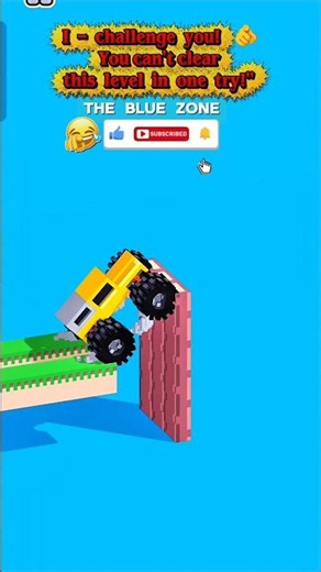 Drive Mad Level 54: Walkthrough Blue Zone solution 🚜 #shorts