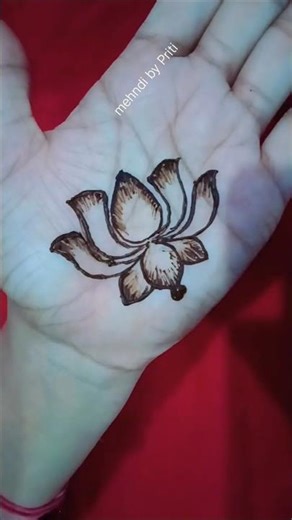 lotus flower 🌺🌿 mehndi design #mehndi #henna #mehmdi #mehandi #shortvideo