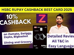 HSBC RuPay Cashback Credit Card 2025 Review | 10% Dining & Grocery Cashback + Fees & Limits