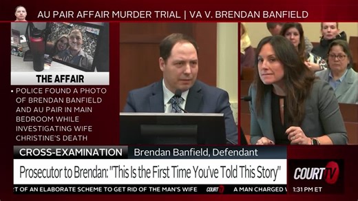 Brendan Banfield is grilled over inconsistencies regarding the night his wife, Christine Banfield and Joseph Ryan were killed. | COURT TV