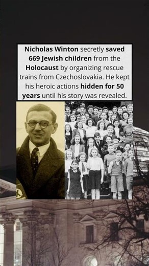 Nicholas Winton. The Man Who Saved 669 Children ✈️