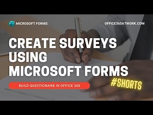 Microsoft Forms - build surveys, questionnaires or online forms in Office 365