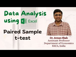Paired Samples t-test in Excel || Excel Tutorials || Dr. Atman Shah