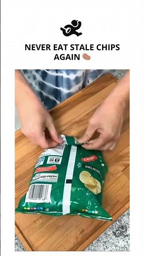 How to Seal a Chip Bag Without a Clip | Life Hack 🤯 #diy
