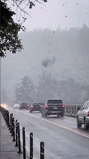 Washington’s Deception Pass Sees Rare Snowfall