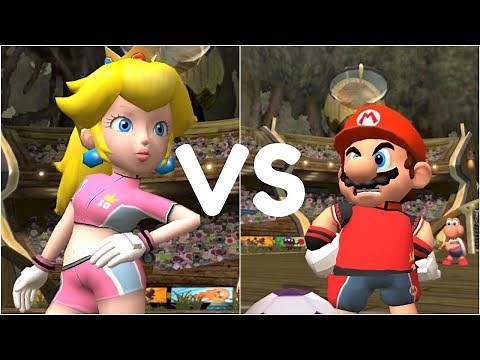 Super Mario Strikers - Peach vs Mario - GameCube Gameplay (720p60fps)