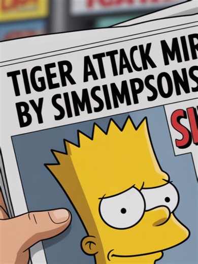 How a cartoon predicted a real life tiger ATTACK!#SimpsonsPredictedIt #fypシ゚viral🖤tiktok #didyouyawn