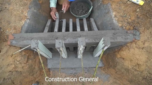 Mini Dam Construction With Six Gates Water Discharge