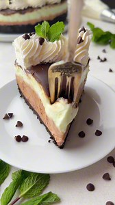 Recipe: https://www.thereciperebel.com/almost-no-bake-mint-chocolate-cheesecake/ An impressive NO BAKE dessert! | The Recipe Rebel
