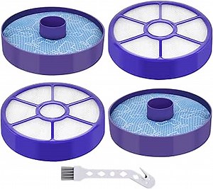 2 Pack Pre-Motor Filter & Post-Motor Exhaust HEPA Filter Replacement for Dyson DC33 Multi Floor, DC33 Total Clean, and DC33 Exclusive Vacuum Cleaners, Replace Part # 919563-02 & 921616-01