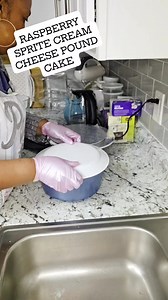 6K views · 78 reactions | Raspberry Sprite Cream Cheese Pound Cake #recipe #cakerecipe with a #raspberry sauce glaze. Both videos are found on my YouTube channel The Chef and the Baker RVA #linkinbio #rvabaker #easter #sundaydinner #cake #poundcake | Mama Sofana's Buttercream Dreams | Facebook