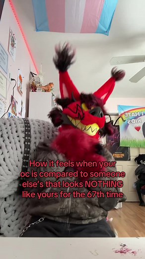 This fursuits design has changed 4 times because people kept thinking he was Eddie by Wingedwolf94. STOP THIS MADNESS!! I had no idea Eddie existed until I finished his design🫩 #fyp #furry #furryfandom #art #funny