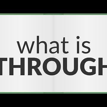 Through | meaning of Through