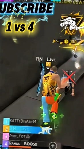 World no 1 custom player 1 vs 4 clutch 🤔☠️🤫#freefire #shorrts #mha #rnb