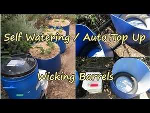 Auto Top Up Self Watering Wicking barrels. Gardening made easy.
