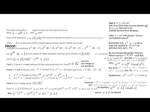 The Miller-Rabin Primality Test: Explanation and Proof