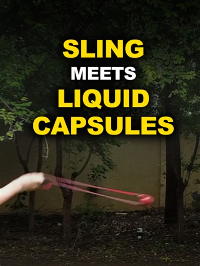 Ancient Sling Meets Color Liquid Projectiles: Slomo Explosion Effect.#sling#slingshot#trickshot#outdoorgear #edc#slowmotion #fyp #satisfying