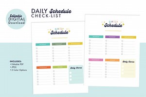 Daily To-do List Schedule - Etsy Canada