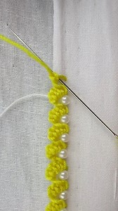 3.5M views · 42K reactions | Elegant pearl border edge tutorial #everyone #cute #viralreelsfb #reelsviral #useful #reels2024viral #diy #embroidery #fbreels #tutorial #satisfying #content #tricks #border #relax #sewinghacks #fyp #facebookreels #foryou #shorts #viral #reels #trending #viralreels #reelsfb #reelsvideo | Crafty Needles 7 | Facebook