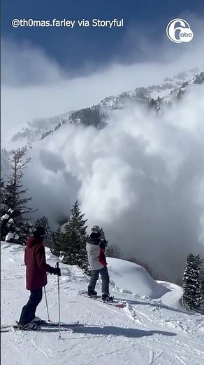 AVALANCHE TUMBLES TOWARD SKIERS IN UTAH
