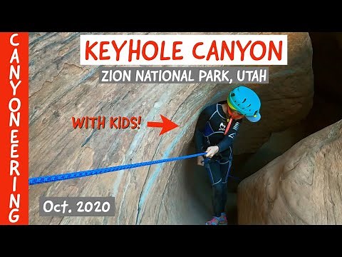 Canyoneering Keyhole Canyon, with kids (Zion National Park, Utah)