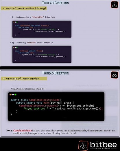 Java Thread Creation | #multithreading #java