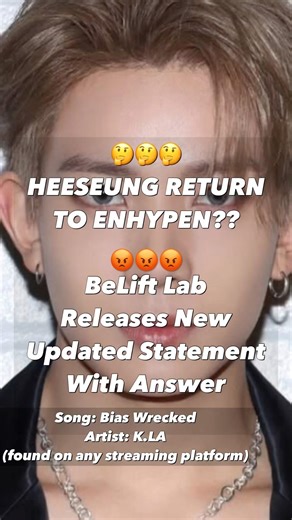 🤔HEESEUNG RETURN TO ENHYPEN? BeLift Labs FINALLY RESPONDS😡 #enhypen #cortis #bts #straykids #bts