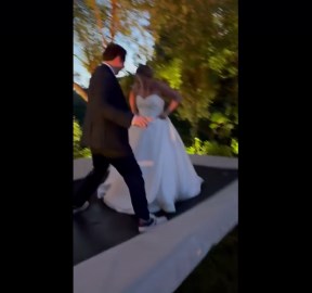 Groom Tears Wedding Dress Seam During Trampoline Bounce