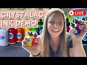 🔴{NEW} Crystalac Water Based Ink DEMO // LIVE Craft with me