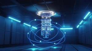 Quantum Computer Core in High-Tech Lab