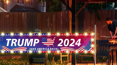Trump Banners Outdoor Large,118'' x 19.6'' Trump 2024 Banner/Donald Trump Take America Back Banner/Trump Yard Signs Banner, for Yard Garden Trump Decorations & Trump 2024 Sign for Photo Backdrop