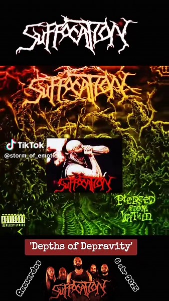 Suffocation 🔥 ✓'Depths of Depravity'🎵 [Pierced From Within] 💿 #Suffocation #DepthsofDepravity #PiercedFromWithin #BrutalDeathMetal #TechnicalDeathMetal 🤟✊🔥🎵🎸😎✅