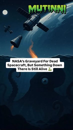 1.9K views · 1K reactions | Point Nemo 1,400 miles from any land where NASA dumps satellites, microphones once caught “the bloop”. NOAA called it ice, but it matched something alive. Maybe we’re not the only ones using the graveyard.  | Mutinni | Facebook