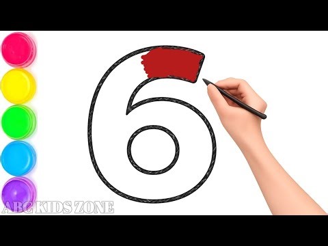 Drawing and Coloring Numbers with Crayons 🌈 Learn Colors in English