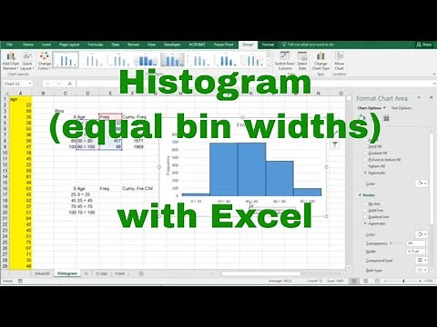 Excel - Simple Histogram with equal bin widths