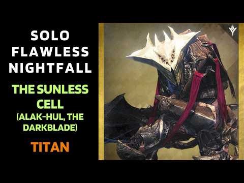 SOLO Flawless Nightfall "THE SUNLESS CELL" with Solar Titan [Destiny 1]