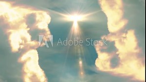 Heavenly clouds transition background