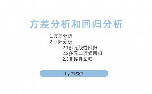 【MATLAB数学建模】方差分析和回归分析