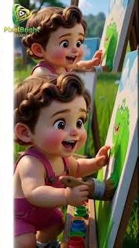 Toddler Paints Wild Zoo Animals! 🎨🐼 Learn Colors & Animal Names Fun