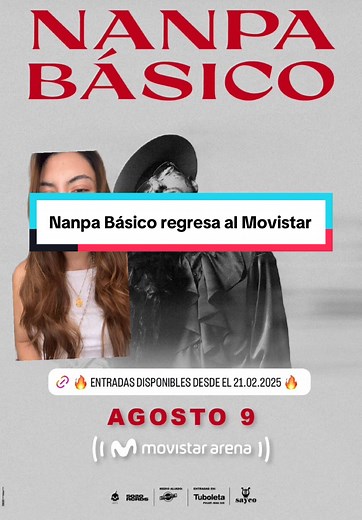 Nanpa Básico en el Movistar Arena: Precios y Fechas