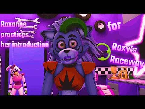 [SFM FNAF SB] Roxy practices her introduction for Roxy's Raceway.