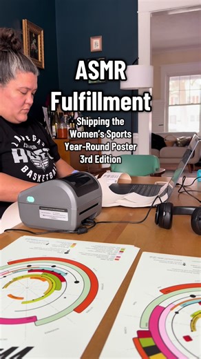 Jen and I actually love the fulfillment side. Maybe it’s working on computers for most of our lives, but it’s really satisfying to have a hands-on task. #womenssports #womensupportingwomen #smallbusiness #wlw #obscuresports