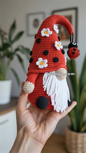 915K views · 14K reactions | Pattern https://punqa.com/free-amigurumi-ladybug-gnome-crochet-pattern/ | Punqa | Facebook
