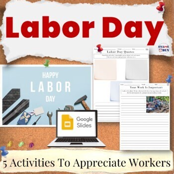 Labor Day Activities - Morning Work ELA Prompts Middle School Worksheets
