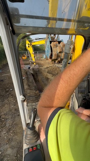 Last bit of the deeper drainage for us Great attachment this 🙌🏻 @conquip compactor wheel 😎 . #conorthediggerdriver #conquip #construction #drainage #digger | Conor the Digger Driver