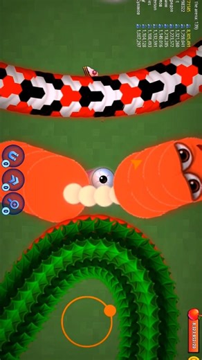 No Death 🐍 Full Hack Mode 😯 #shorts #snakegame #saampwalagame #wormszone #games #op