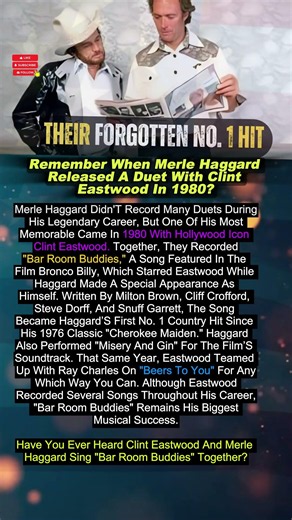 Clint Eastwood and Merle Haggard’s Forgotten No 1 Hit #shortvideo #hollywood #clinteastwood