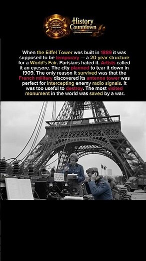 Why The Eiffel Tower Was Saved From Demolition By A War